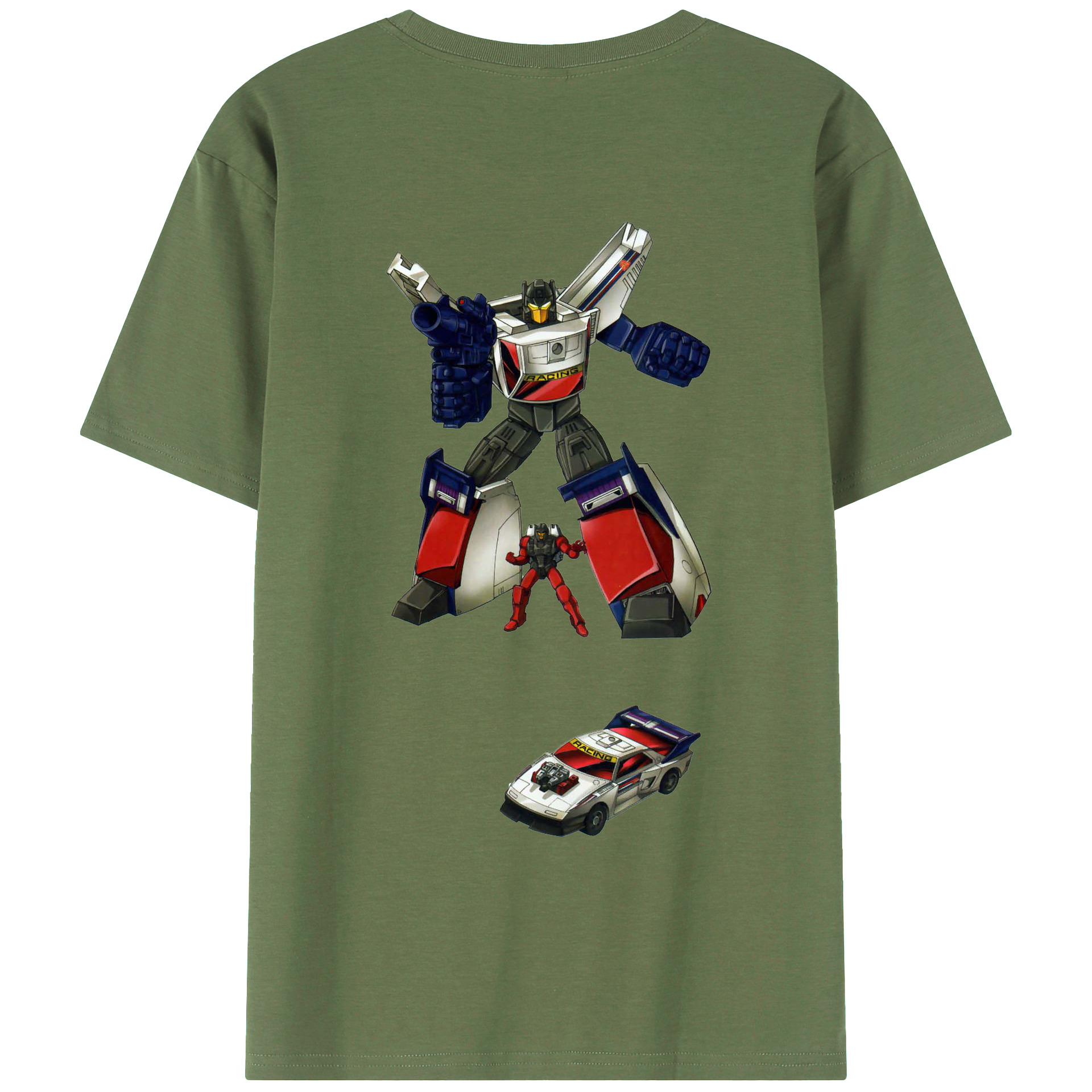 （画像用）  綿100％ メンズ半袖Tシャツ（バックプリント） 通気性